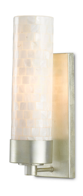 Abadan One Light Wall Sconce in Natural/Silver Leaf