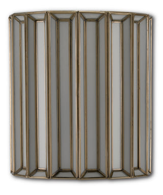 Daze One Light Wall Sconce in Antique Brass/White