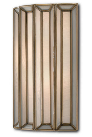 Daze One Light Wall Sconce in Antique Brass/White