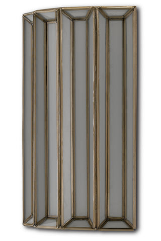 Daze One Light Wall Sconce in Antique Brass/White