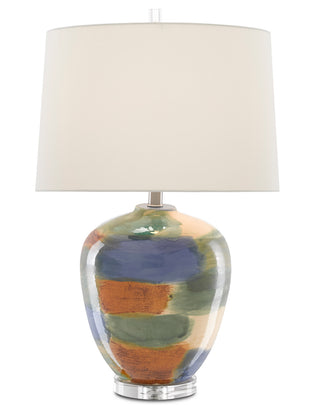Rainbow One Light Table Lamp in Blue/Green/Sand/Rust/Clear