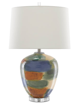 Rainbow One Light Table Lamp in Blue/Green/Sand/Rust/Clear