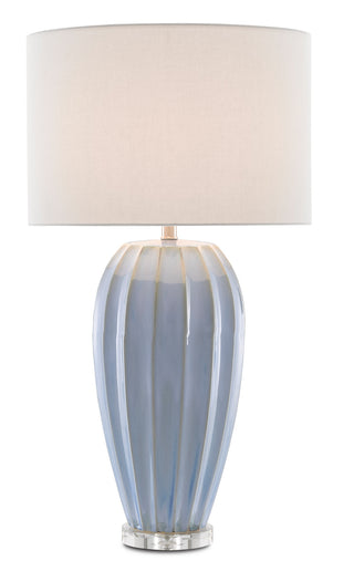 Bluestar One Light Table Lamp in Light Blue/Clear