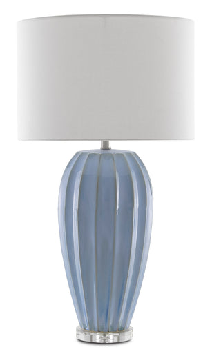 Bluestar One Light Table Lamp in Light Blue/Clear