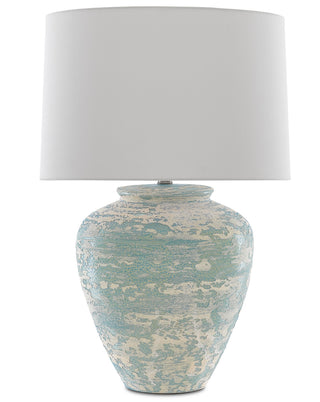 Mimi One Light Table Lamp in Aqua/Cream