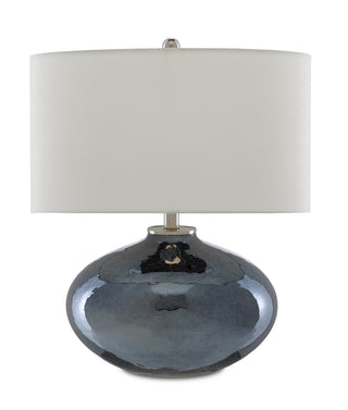 Lucent One Light Table Lamp in Blue Mirror/Polished Nickel
