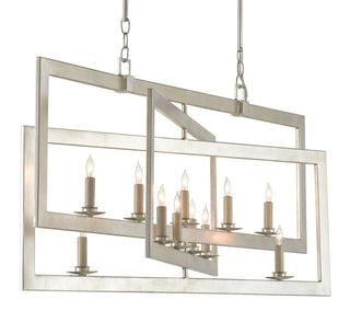 Middleton 11 Light Chandelier in Contemporary Silver Leaf