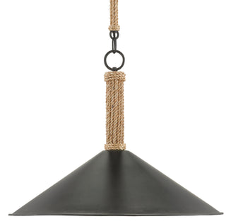 Ocracoke One Light Pendant in Blacksmith/Sugar White/Natural