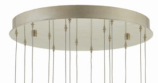 Crystal Bud 15 Light Pendant in Clear/Contemporary Silver Leaf/Silver