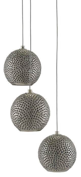 Giro Three Light Pendant in Blue/Nickel/Silver