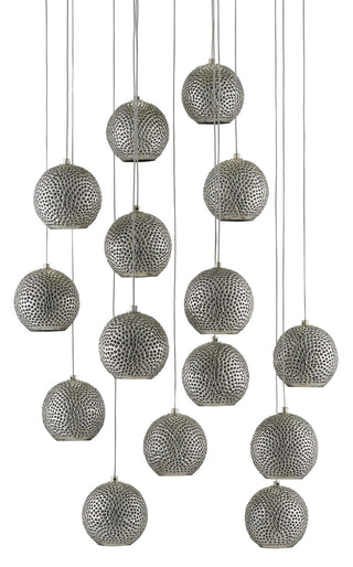 Giro 15 Light Pendant in Blue/Nickel/Silver