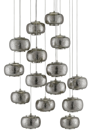 Pepper 15 Light Pendant in Nickel/Silver