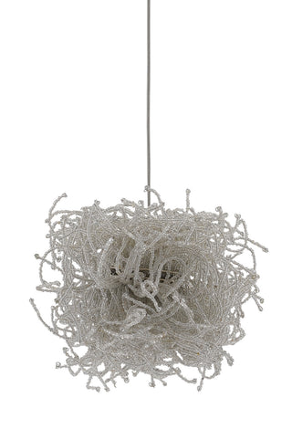Birds Nest One Light Pendant in Clear/Silver