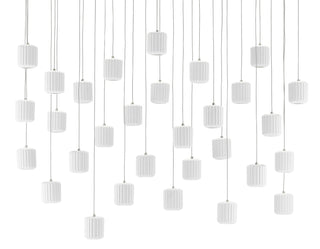 Dove 30 Light Pendant in White/Silver