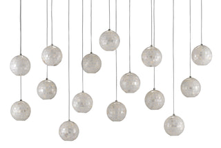 Finhorn 15 Light Pendant in Natural/Silver