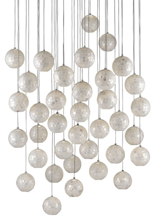 Finhorn 36 Light Pendant in Natural/Silver
