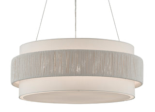 Rousham Six Light Chandelier in Beige/Sugar White