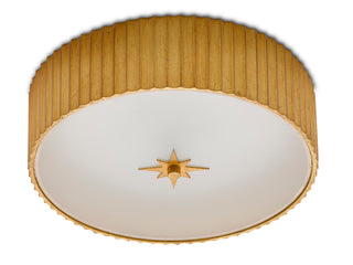 Caravel LED Flush Mount in Gold Leaf/White