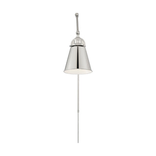 Bayard One Light Swing Arm Wall Lamp in Polished Nickel