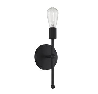 One Light Wall Sconce in Matte Black