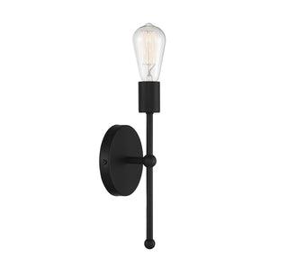 One Light Wall Sconce in Matte Black