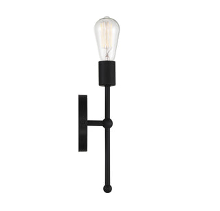 One Light Wall Sconce in Matte Black