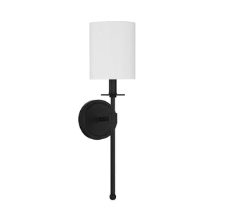 One Light Wall Sconce in Matte Black
