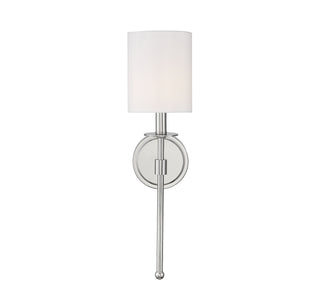 One Light Wall Sconce in Polished Nickel