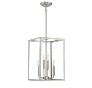 Four Light Pendant in Brushed Nickel