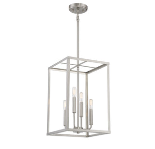 Four Light Pendant in Brushed Nickel