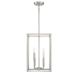 Four Light Pendant in Brushed Nickel