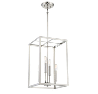 Four Light Pendant in Polished Nickel
