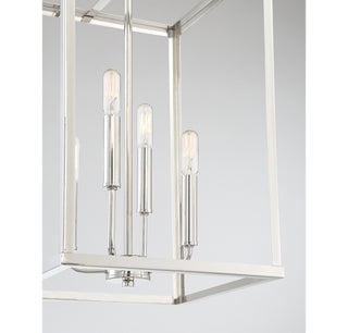 Four Light Pendant in Polished Nickel