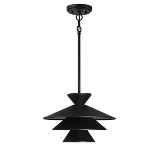 One Light Pendant in Matte Black