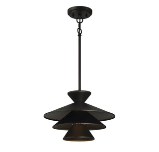 One Light Pendant in Matte Black