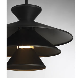 One Light Pendant in Matte Black