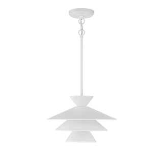 One Light Pendant in White