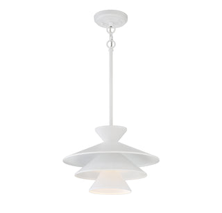 One Light Pendant in White