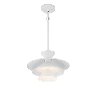 One Light Pendant in White