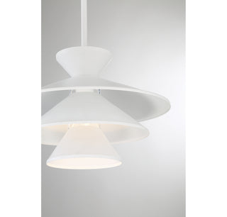 One Light Pendant in White