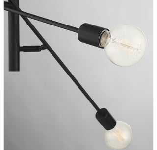 Six Light Chandelier in Matte Black