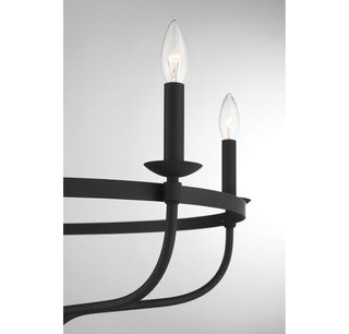 Five Light Chandelier in Matte Black
