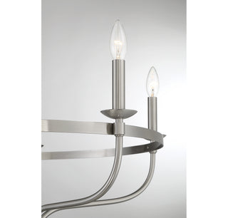 Five Light Chandelier in Brushed Nickel