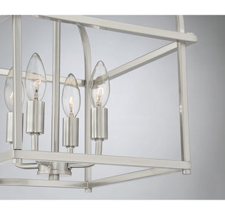 Four Light Semi-Flush Mount in Brushed Nickel