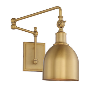 One Light Wall Sconce in Natural Brass