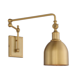One Light Wall Sconce in Natural Brass
