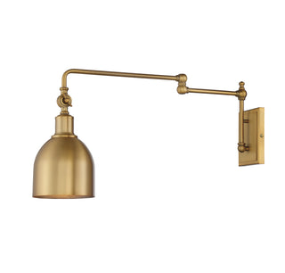 One Light Wall Sconce in Natural Brass
