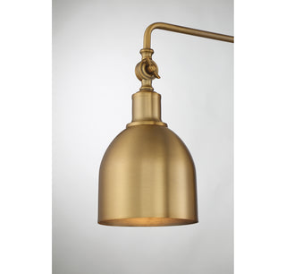 One Light Wall Sconce in Natural Brass