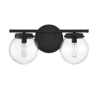 Two Light Bathroom Vanity in Matte Black