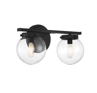 Two Light Bathroom Vanity in Matte Black